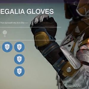Iron regalia gloves