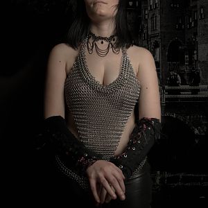 Chainmail Top with decorative neckline