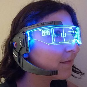 Sentry visor from Mass Effect, the acrylic visor with LEDs came from a seller on Etsy but I added the EVA foam headset