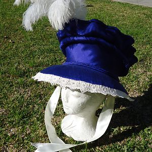 French regency style bonnet, based on an illustration from an 1816 fashion plate.