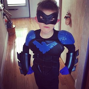 Kid #2 had to be nightwing so I through this little number together