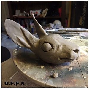 Rabbit head sculpt