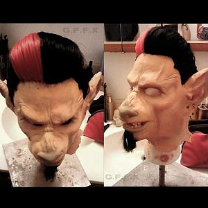 Wolf mask casting in latex

hand punched Pompadour