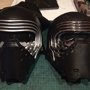 Heres the BS helmet and Disney mask side by side. We all pretty much know how this goes down so Ill keep it as brief and interesting as possible.