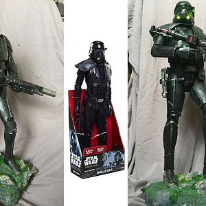 Jakks Pacific - Big Size repaint.
ROGUE ONE: IMPERIAL DEATH TROOPER

With custom lighting, new pose and paintjob.
Also created a little piece of l