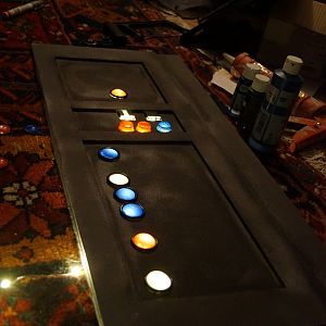 It glows! Simple led string taped to the back side of the panel.