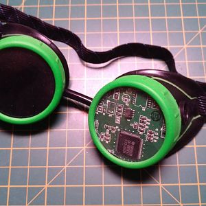 Cyberpunk Goggles, with PCB lens