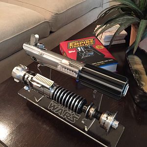 Anakin Starkiller Unibody V2 from 2017, alongside a Romans ANH Graflex.