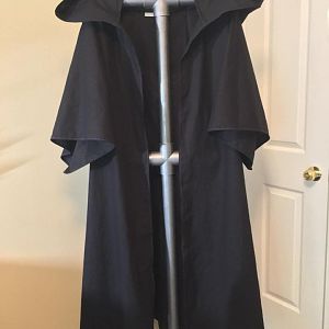 Commissioned outer robe with large voluminous hood meant to go over a Buy'ce (Mandalorian helmet) and half length sleeves.