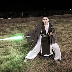 Jedi Cosplay I made for myself from scratch. Full length robe also.