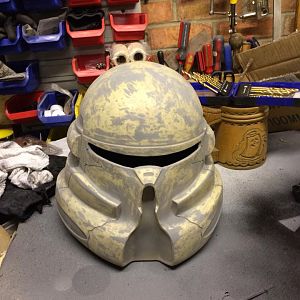 Helmet 04 - Hours  of Sanding later, and still not as level as I would like