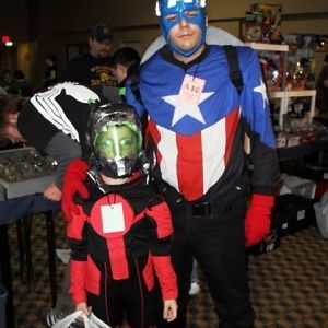 My son and I at a local comic-con. He won the costume contest with this Ant-Man costume
