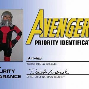 An Avengers ID card I made for him