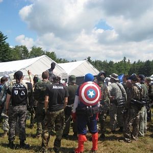 Invasion of Normandy 2009, A-Company meeting prior to the Beach Assault