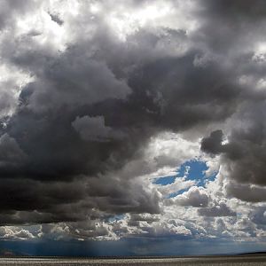 View of the sky over the Great Salt Lake from the Antelope Island causway 2007