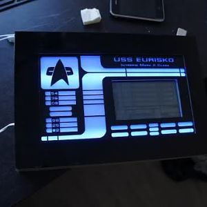 the custom touchscreen LCARS fan controller i built to control all the fans for the watercooling