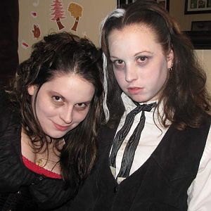 Mrs. Lovett, and my friend as Mr. Todd at our friend's "Tim Burton" party.