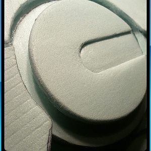 Detail sanding the Foam