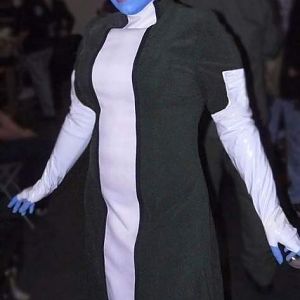 Liara T'soni from Mass Effect2 Costume made from microsuede, pleather and pvc. Headpiece by Michaela Debruce