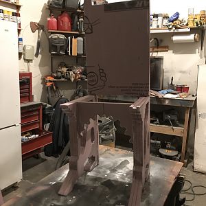 Chair foam cut, glued and assembled