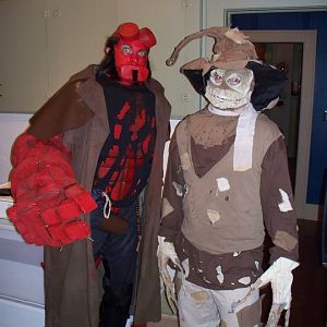 Hellboy with my friend the Scarecrow