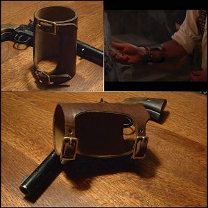 Rick O'Connell leather wrist cuff - comparison with original design