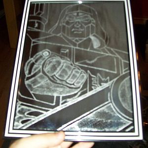 Megatron. This was one of the first I ever did and started as my original drawing too that I did while sitting at an auto shop waiting to get tires on