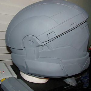 Halo 3 ODST helmet that I made from pep this is a pic of it before it was molded, I gave casting rights to Blackula for this helmet if you are interes