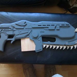 gears of war lancer i made out of wood