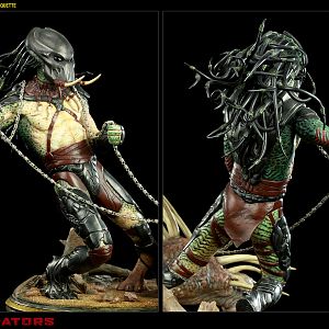 Sideshow The Tracker Predator Maquette 06