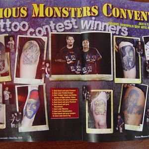 spread in Famous Monsters of me and bobbys awards for the day