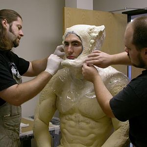 Scar suit and head fitting.