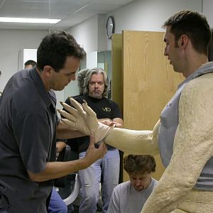 Scar suit fitting.