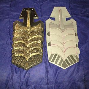 Thigh armor 1 - before and after