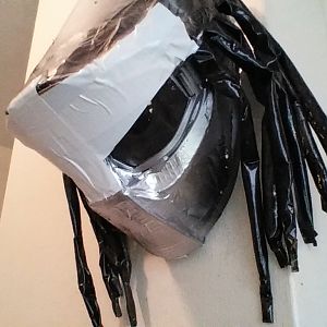 Hung bio mask duct taped