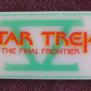 Star Trek FIVE film crew car dash sign for production members