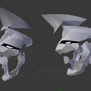 Helmet saved into a separate file so I can pep it. I will also make a separate file for each set of pieces (ex: torso, upper arm, gauntlet, thigh, etc
