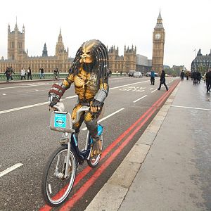I like to ride my bicycle I like to ride my bike. Promoting the release of Predators on DVD/Blu Ray in the UK for Twentieth Century Fox.