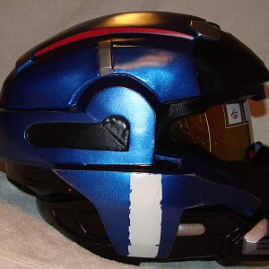 Side view of the Carter helmet that I painted