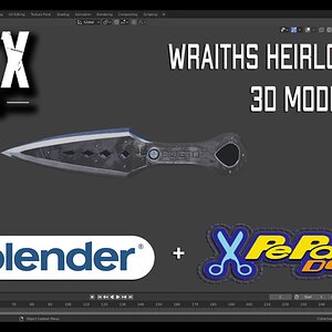 Wraith's Heirloom Knife Apex Legends (blender tutorial).
