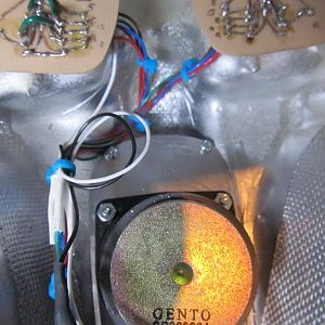 electronics inside head, RGB LED's, Photo Resistors and Speaker.
