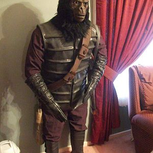 Handmade mannequin with Handmade Ape costume