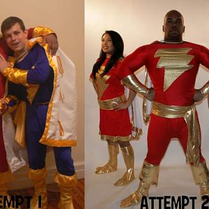 i tried to do Captain Marvel and Captain Marvel Jr in 2009...  TERRIBLE!!!!  i think the 2012 versions look much better
