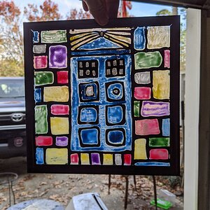 finished fake stained glass