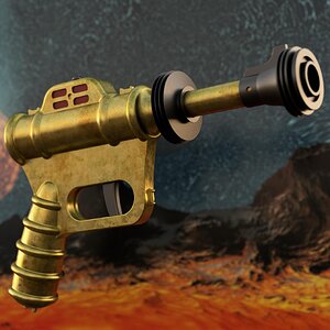 Buck Rogers Atomic Ray Gun - Render 3