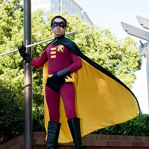 Robin; Tim Drake One Year Later version.
Costume done for my significant other and husband-to-be.
Picture by Mark Shafer