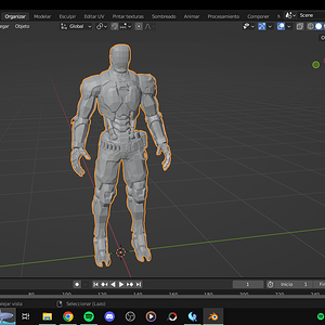 Modelo base en Blender